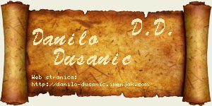 Danilo Dušanić vizit kartica